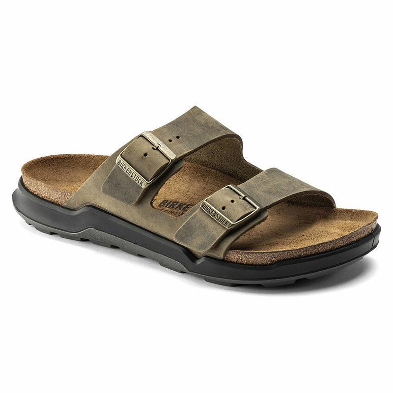 Birkenstock Ct Oiled Læder Arizona Herre Khaki | DK 233FDN